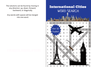 Paperback Cover Cities WS x Word Search X pages Bleed CMYK