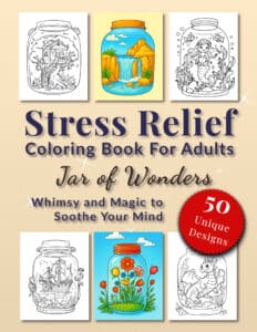 Stress Relief Coloring Book For AdultsCover scaled